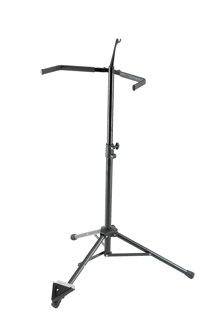 Double Bass Stand with Bow Holder - Black