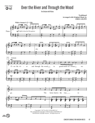 Concert Chorals for Unison Voices - Gilpin - Book/Audio/PDF Online