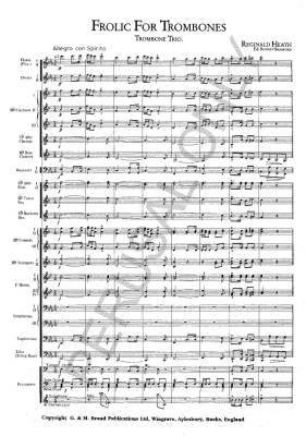 Frolic for Trombones  - Heath - Concert Band/Solo Trombone Section - Gr. 3.5