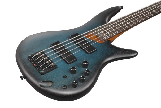 Limited SR Standard 5-String Electric Bass - Dark Blue Stained Burst Flat