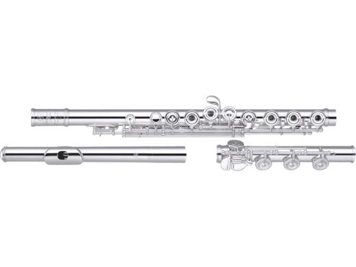 PB-402 Sterling Silver Flute, Partial Brogger System, C# Trill, Split-E Mechanism, D# Roller, 14K Riser
