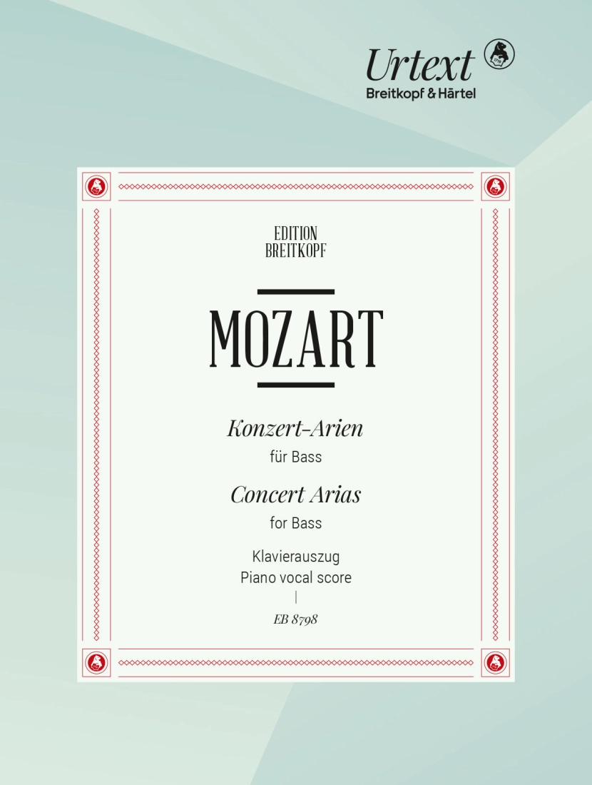 Complete Concert Arias for Bass - Mozart/Beyer/Holl - Bass Voice/Piano - Book