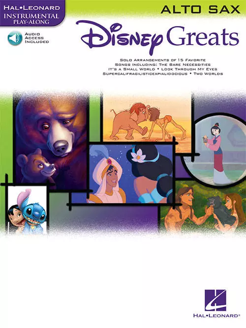 Disney Greats for Alto Sax:  Instrumental Play-Along - Book/Audio Online