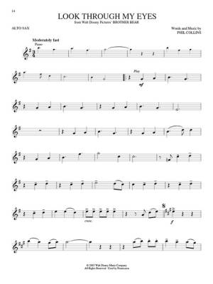 Disney Greats for Alto Sax:  Instrumental Play-Along - Book/Audio Online