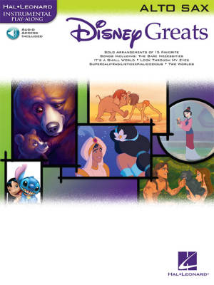 Hal Leonard - Disney Greats for Alto Sax:  Instrumental Play-Along - Book/Audio Online