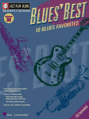 Hal Leonard - Blues Best: Jazz Play-Along Volume 30 - Book/CD