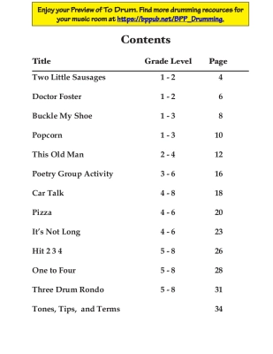 to drum - Judah-Lauder - Classroom Percussion - Book