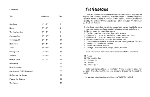 Wood Songs - Holl - Classroom Percussion - Book/Audio Online