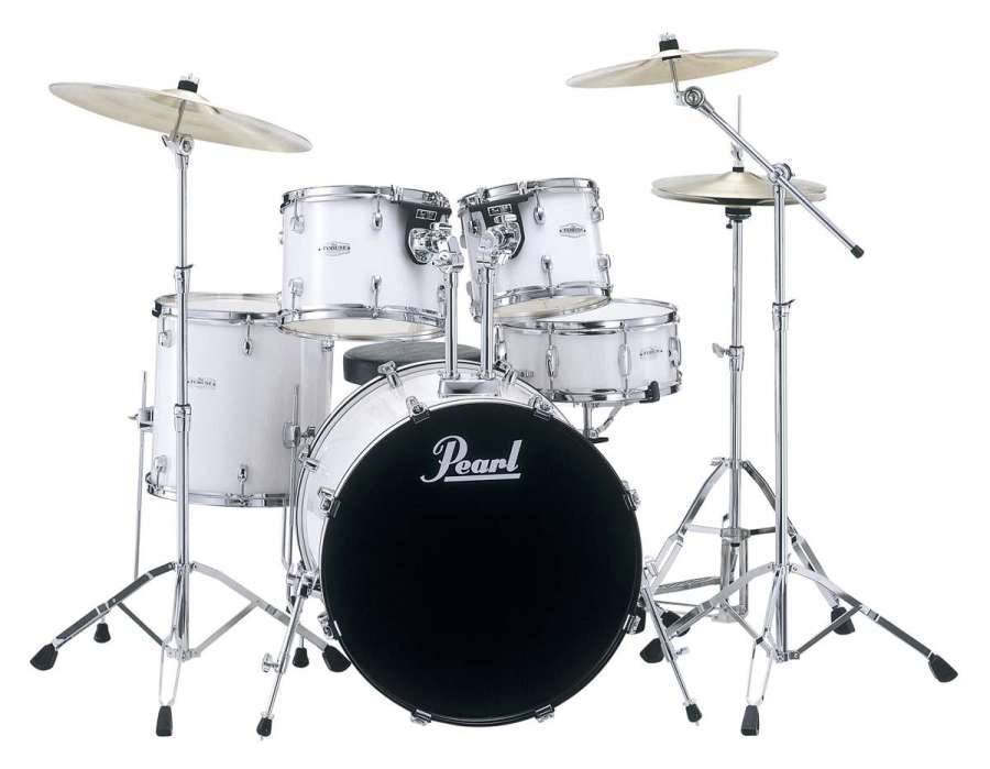 Pearl - Forum 5-Piece Drum Kit with Cymbals & Hardware - White