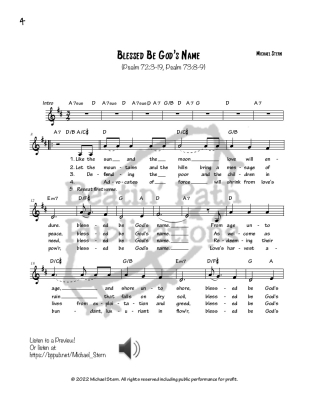 Blessed Be - Stern - Sacred Vocal, Guitar - Book/Audio Online