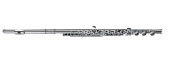 Di Zhao Flutes - DZ801BOF Sterling Silver Flute with Offset G, B Foot, Open-hole