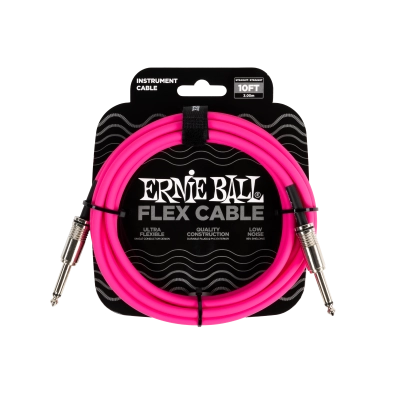 Ernie Ball - Flex Instrument Cable Straight/Straight 10 ft - Pink