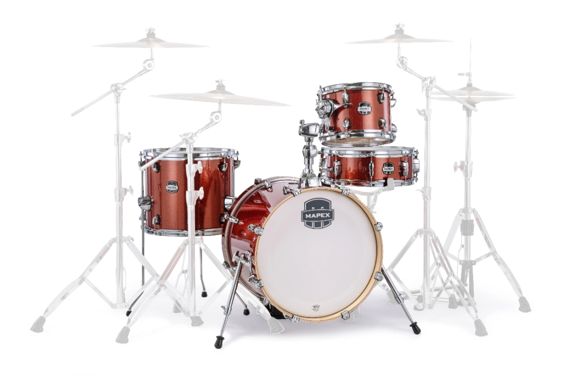 Mars Birch Bop 4-Piece Shell Pack (18,10,14,SD) - Blood Orange Sparkle