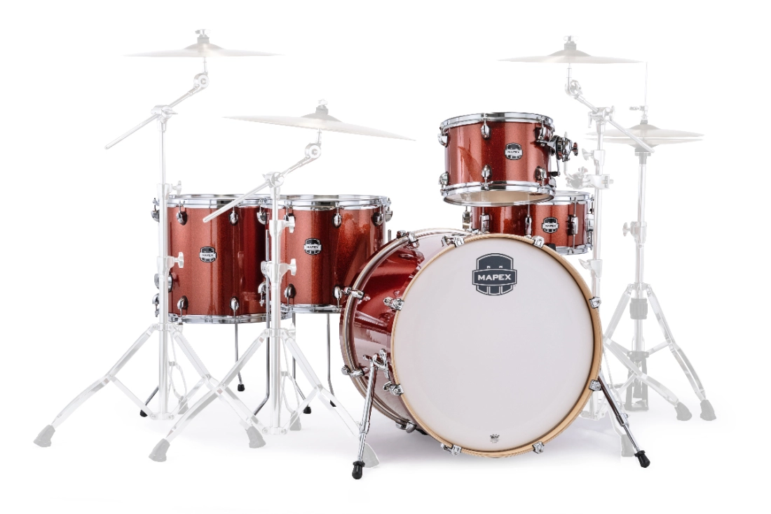 Mars Birch Crossover 5-Piece Shell Pack (22,12,14,16,SD) - Blood Orange Sparkle