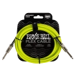 Ernie Ball - Flex Instrument Cable Straight\/Straight 10 ft - Green