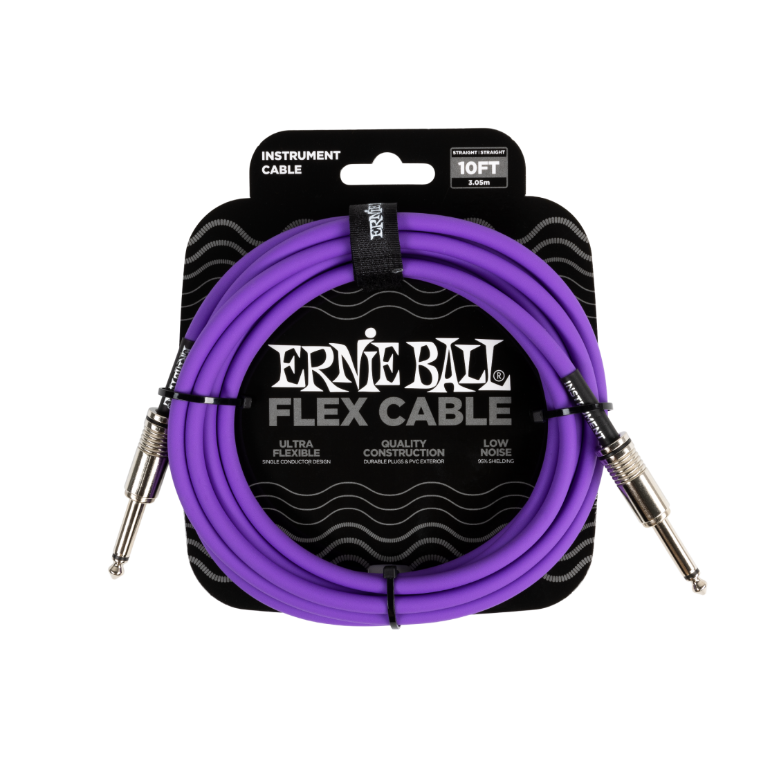 Flex Instrument Cable Straight/Straight 10 ft - Purple