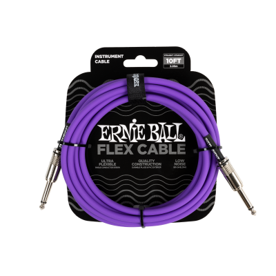 Ernie Ball - Flex Instrument Cable Straight/Straight 10 ft - Purple