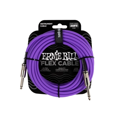 Ernie Ball - Flex Instrument Cable Straight/Straight 20 ft - Purple