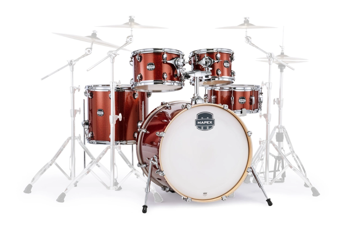 Mars Birch Rock 5-Piece Shell Pack (22,10,12,16,SD) - Blood Orange Sparkle