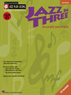 Hal Leonard - Jazz in Three - Second Edition: Jazz Play-Along Volume 31 - Book/CD
