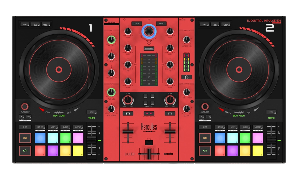 DJControl Inpulse 500 Red Edition 2-deck USB DJ Controller with Serato DJ/DJUCED