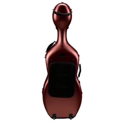 Polycarbonate Cello Case with Wheels - Red