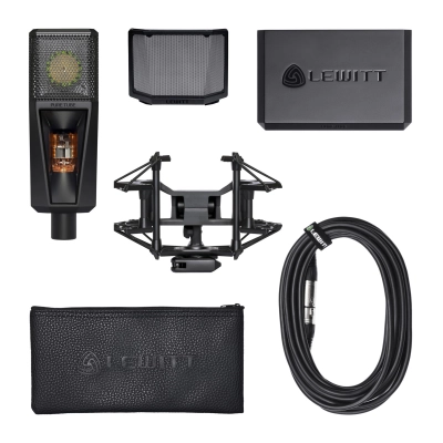 Pure Tube Cardioid Tube Microphone with Shockmount and Pop Filter - Studio Set