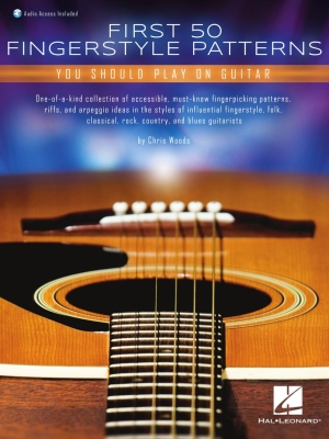 Hal Leonard - First 50 Fingerstyle Patterns You Should Play on Guitar - Woods - Guitar TAB - Book/Audio Online