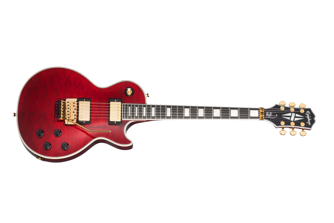 Les Paul Axcess signature Alex Lifeson  table pommele (fini Ruby Red)