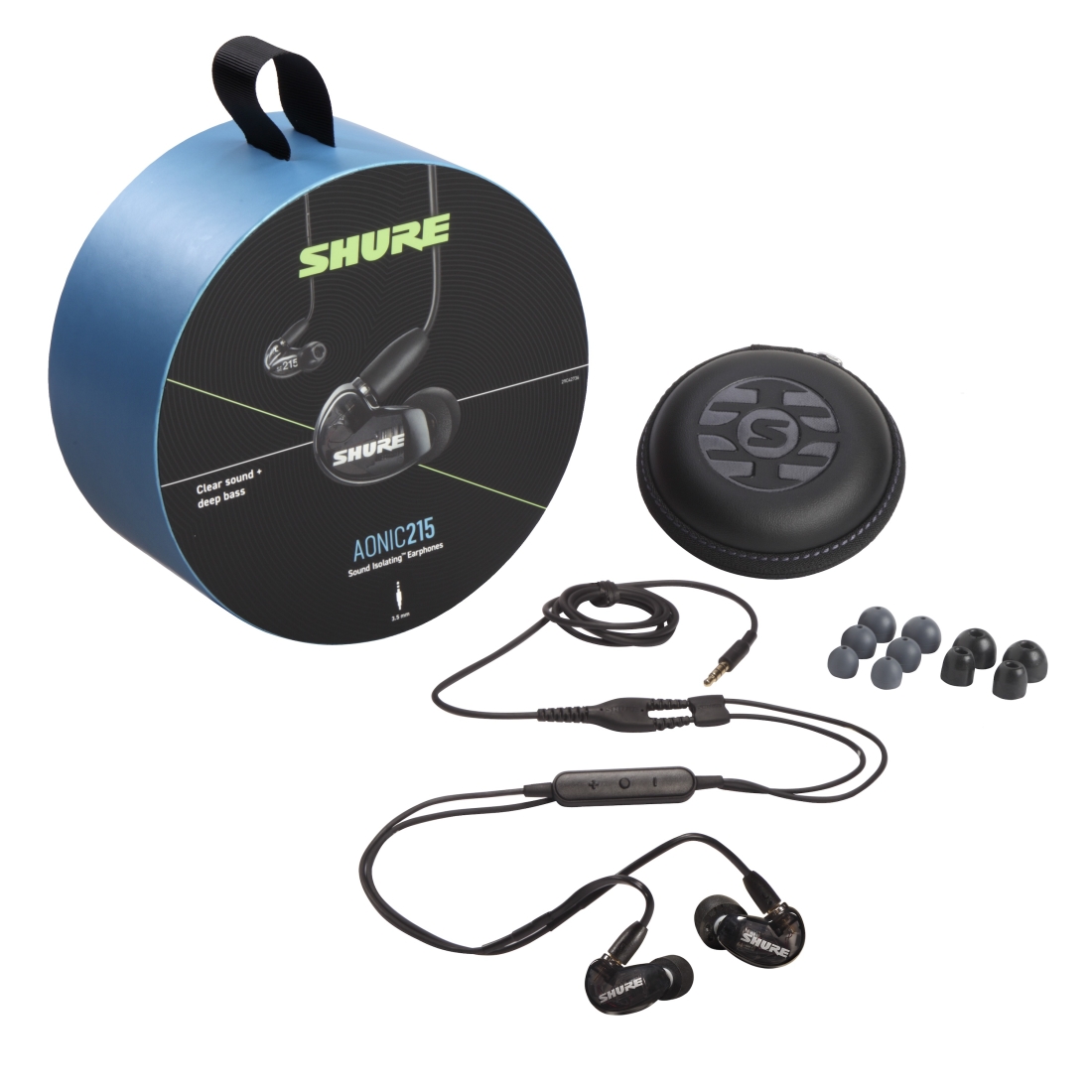 Aonic SE215 Sound Isolating Earphones with Communications Cable - Black
