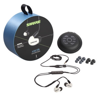 Shure - Aonic 215 Sound Isolating Earphones with Communication Cable - White