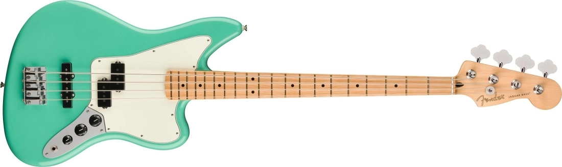 Basse Jaguar Player à touche en érable (fini Sea Foam Green)