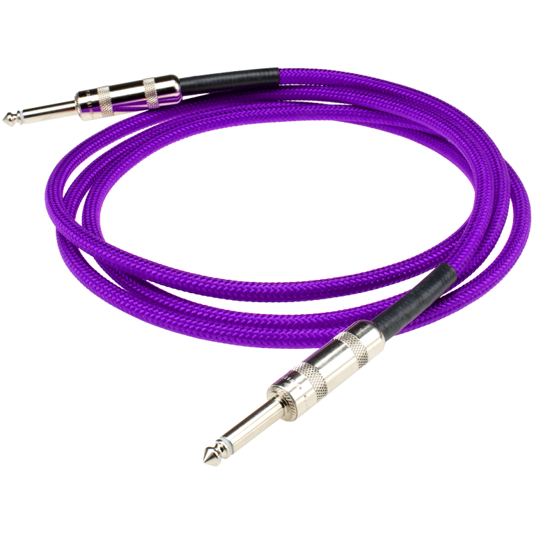 18 Foot Switchcraft Straight End to Silent End Guitar Cable - Purple