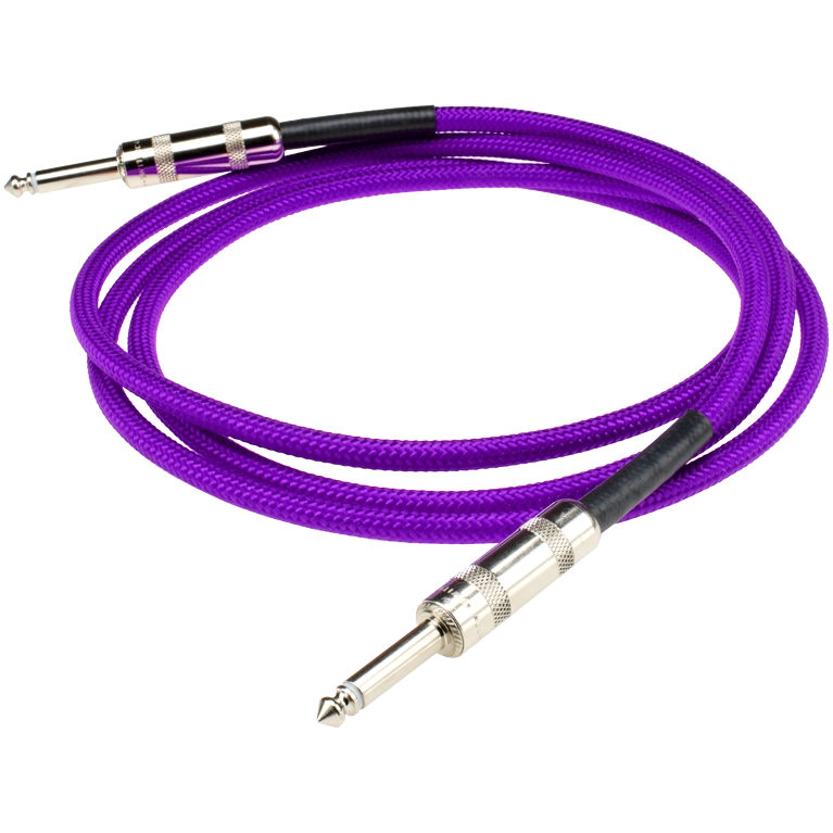 18 Foot Switchcraft Straight End to Silent End Guitar Cable - Purple