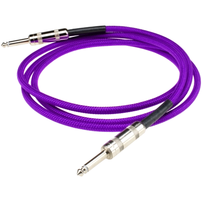 DiMarzio - 18 Foot Switchcraft Straight End to Silent End Guitar Cable - Purple