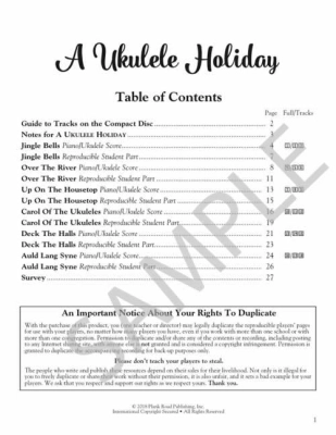 A Ukulele Holiday - Hitzemann - Classroom Ukulele - Kit/CD