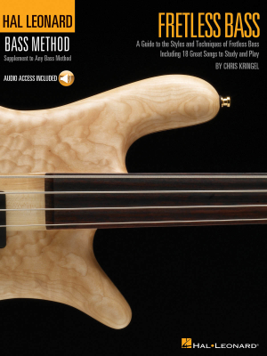 Hal Leonard - Fretless Bass: A Guide to the Styles and Techniques of Fretless Bass - Kringel - Bass Guitar TAB - Book/Audio Online