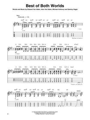 Van Halen 1986-1995: Guitar Play-Along Volume 164 - Guitar TAB - Book/Audio Online