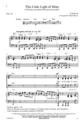 This Little Light of Mine - Traditional/Hayes - SATB