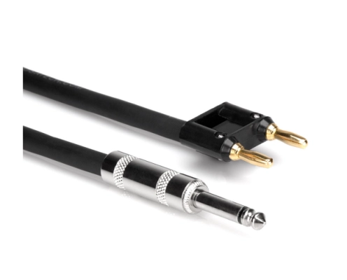 Hosa - Speaker Cable, Hosa 1/4 in TS to Dual Banana, 75 ft