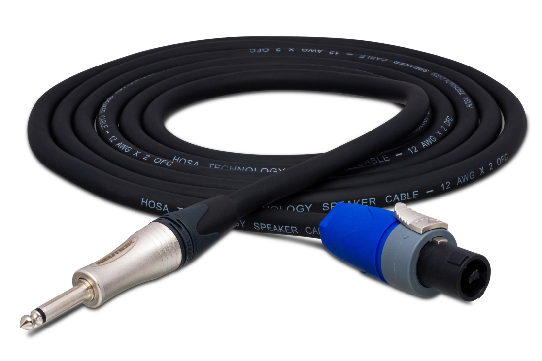Edge Speaker Cable, Neutrik speakON to 1/4 in TS, 10 ft