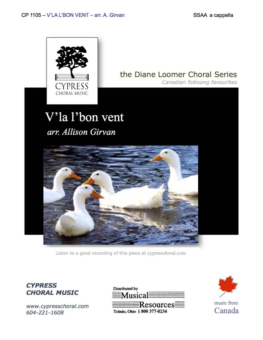 V\'la L\'Bon Vent - French Canadian/Girvan - SSAA