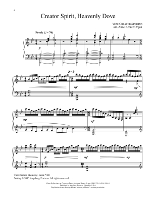 Piano Reflections on Pentecost Tunes - Krentz Organ - Piano - Book