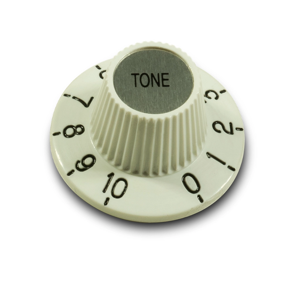 Witch Hat Metric Tone Knob - White