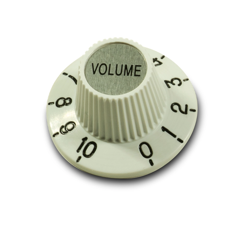 Witch Hat Metric Volume Knob - White