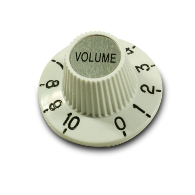 Kluson - Witch Hat Metric Volume Knob - White