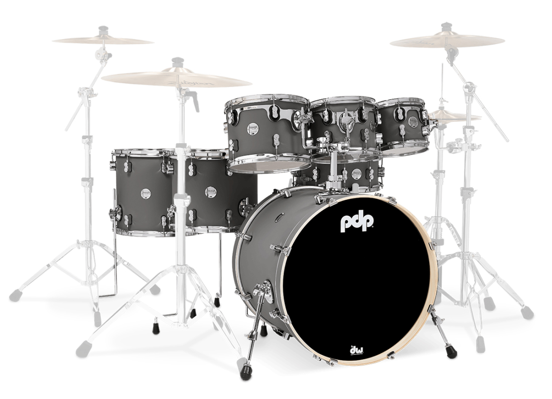 Concept Maple 7-Piece Shell Pack (22,8,10,12,14,16,SD) - Satin Pewter