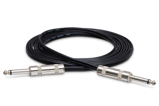 Speaker Cable, Hosa 1/4 in TS to Same, Black Zip, 3 ft
