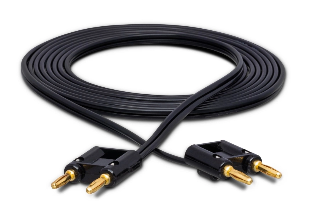 Speaker Cable, Hosa Dual Banana to Same, Black Zip, 50 ft