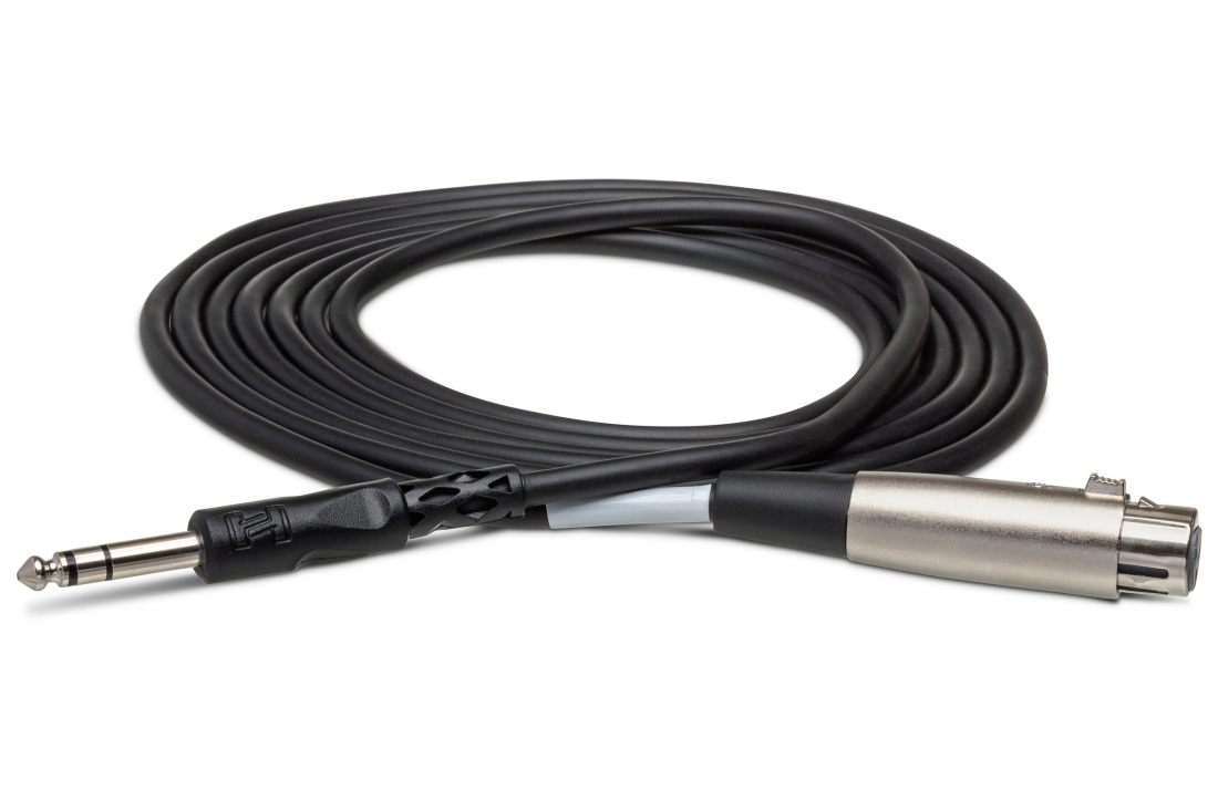 Balanced Interconnect Cable, XLR3F to 1/4 in TRS - 20 ft